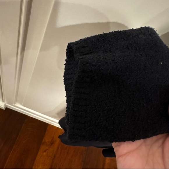 Barefoot Dreams Cozy Chic Lite Women’s Navy Grey Open Waterfall Cardigan Sweater - Picture 6 of 8